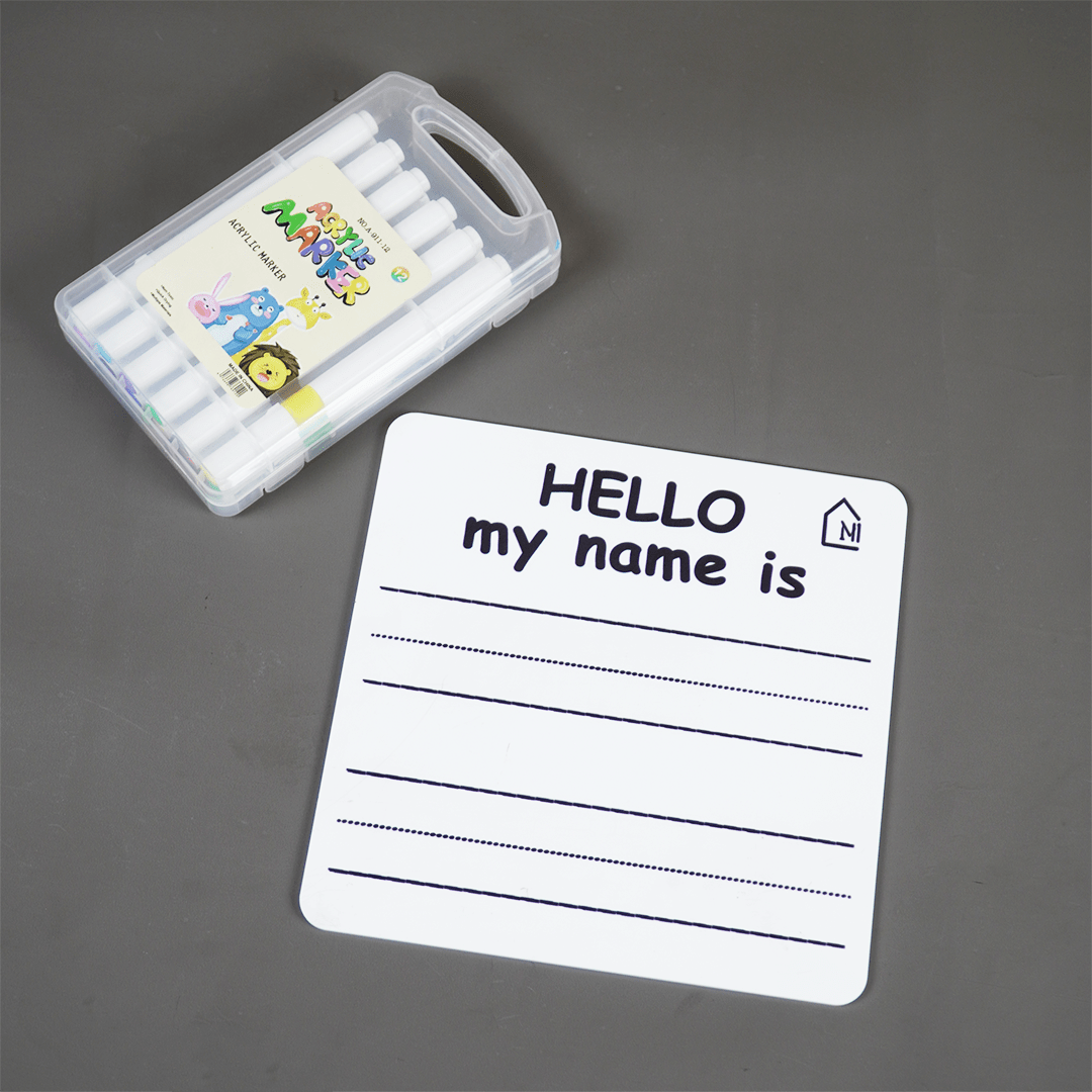 Reusable Kids Name Practice Writing Board with Pen Box & Cleaning Cloth - Memories Insite